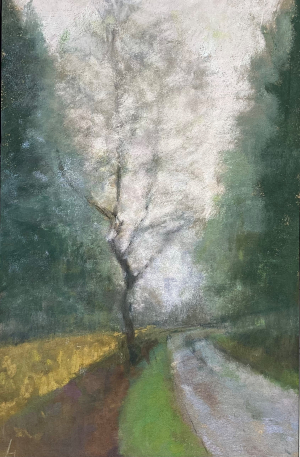 Laurence Hollanders - Promenade dans les Fagnes (Painting: Pastel colors)